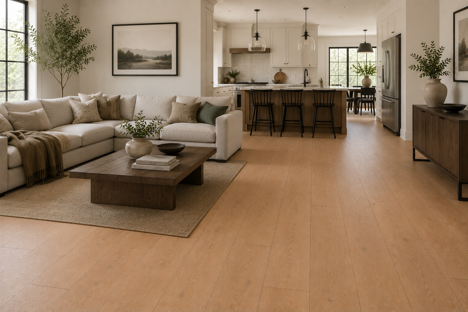 New Crystal Raw Oak (Kaleido Range) engineered oak plank flooring sample